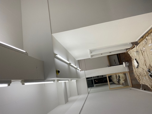 Commercial corridor lighting installation