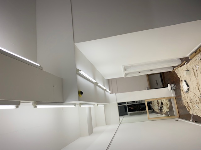 LED corridor lighting in commercial building