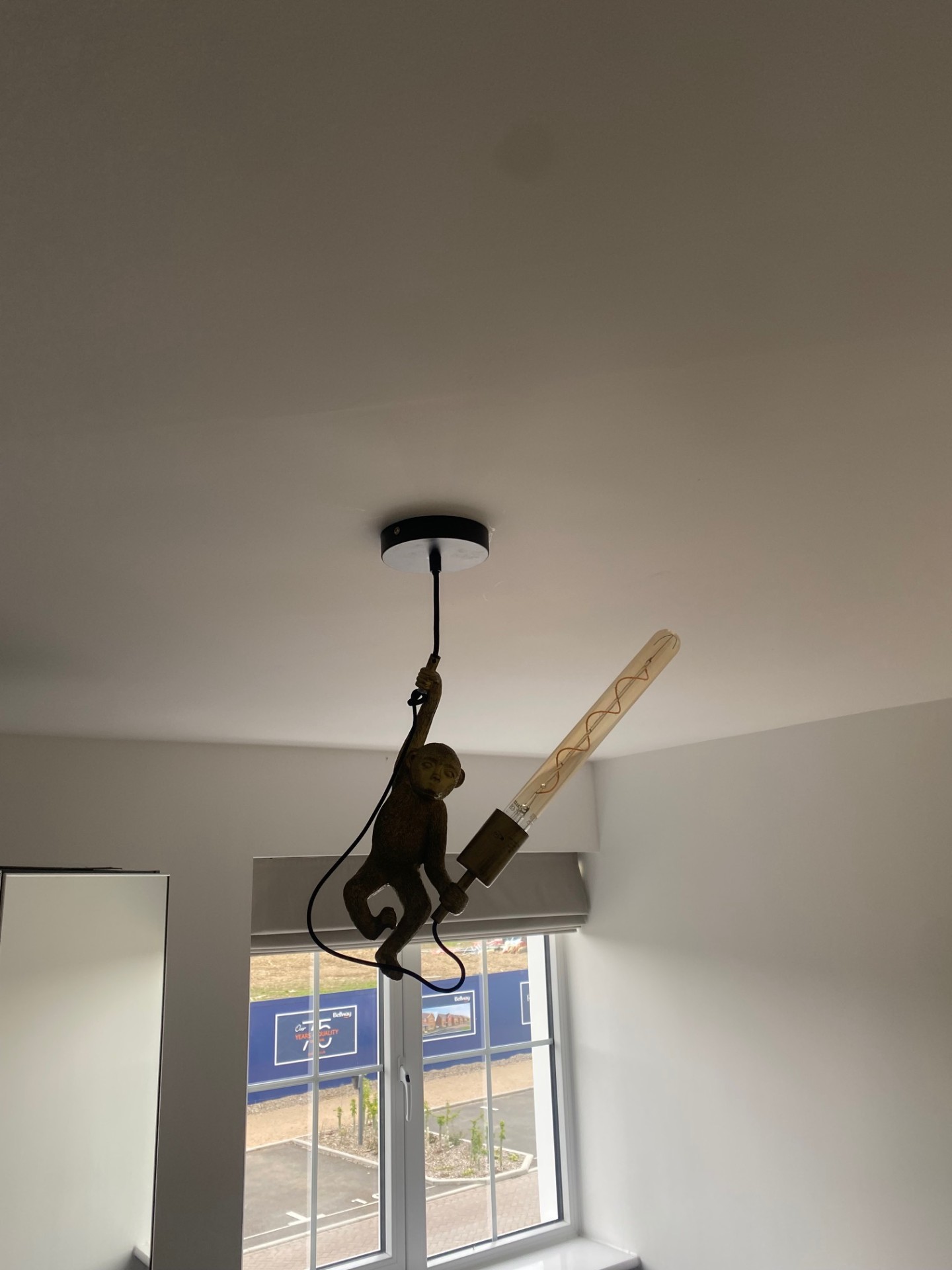 Professional lighting installation with LED downlights in a modern home